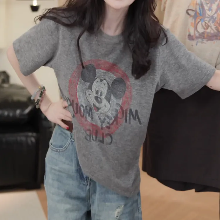 2025夏季新款卡通百搭休闲套头夏季短袖LK2503282