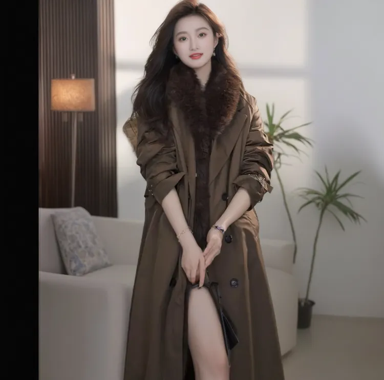 【VAZSLVE/全新奢品】 一衣三穿加绒加厚内胆可以拆卸风衣