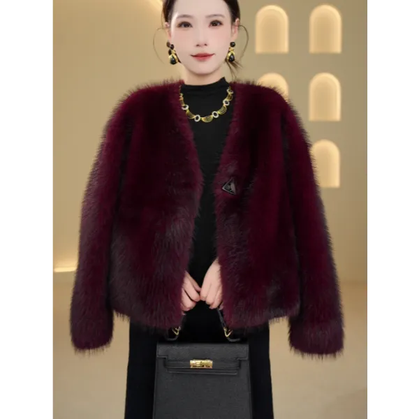 【杭州海宁正品】2025年冬季雪兰貂外套时尚大气女装-XLD5032