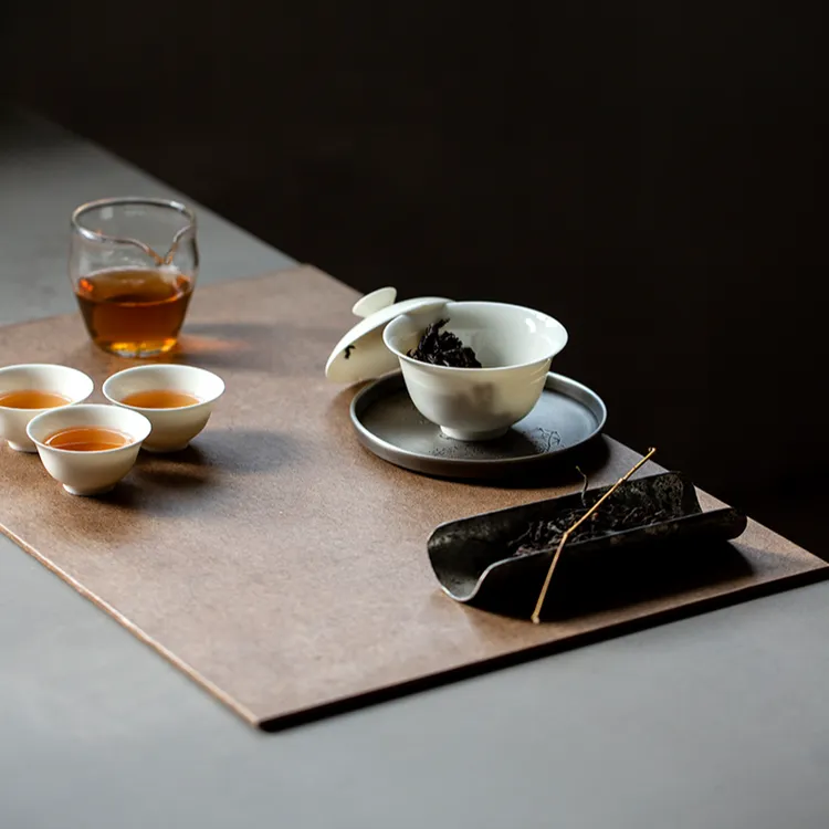 不烫手复古手工盖碗小容量岩茶专用泡茶碗白瓷薄胎茶碗单个礼盒装