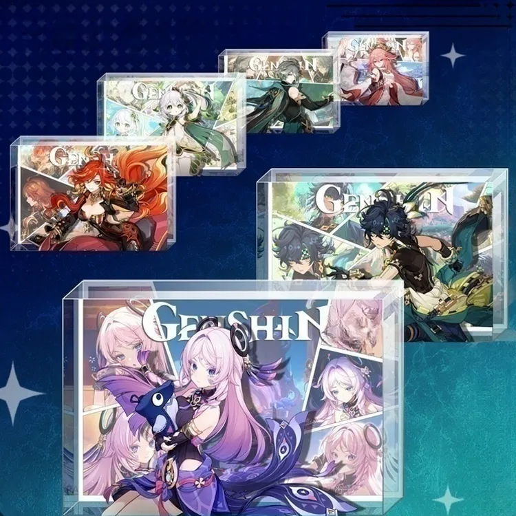 游戏亚克力砖芙宁娜茜特菈莉二次元周边基尼奇钟离摆件水晶砖礼物