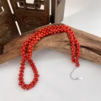 【宝儿专属】珊瑚项链 珊瑚约7-10mmS925 DIY0650 多样性发货