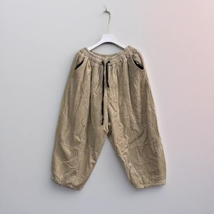 四色条绒抽绳棉裤秋冬保暖御寒防冷时尚百搭洋气时髦新款爆款女装