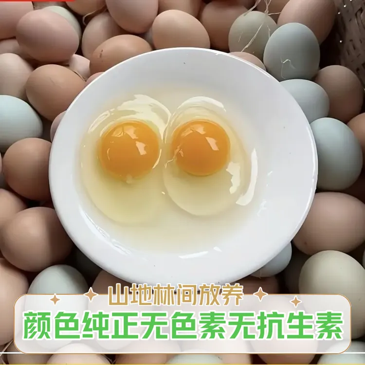 桃意浓/北京平谷纯正山林散养土鸡蛋/柴鸡蛋宝宝孕妇无色素抗生素
