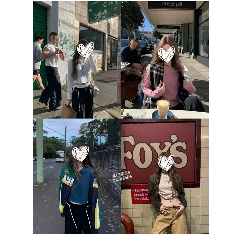日系简约纯色百搭辣妹短款长袖打底T恤纯欲上衣Y3888