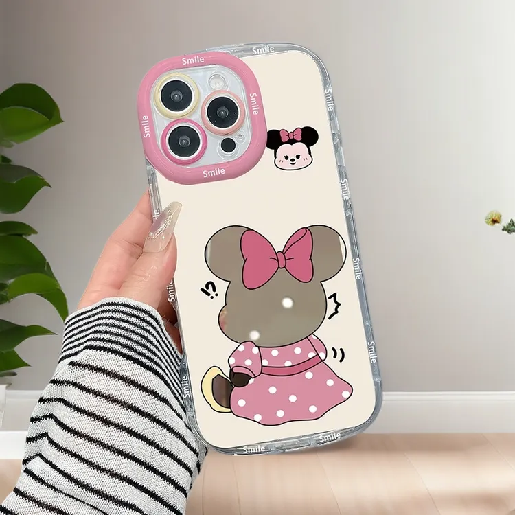 背影米老鼠适用iPhone16promax手机壳13新款15卡通14可爱镜面壳