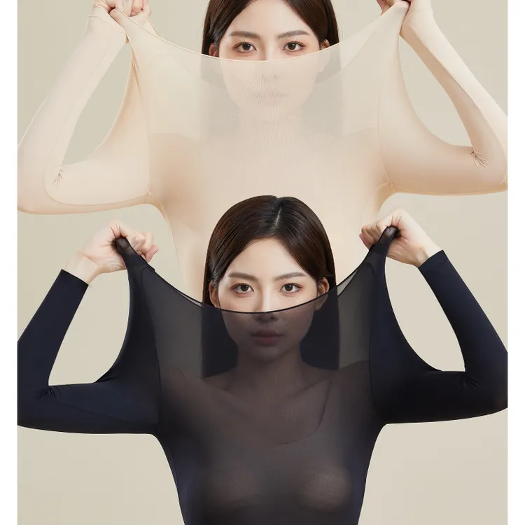 津美鸟玻尿酸美肤衣无痕热力感欧若风紧身高弹肌底衣保暖搭子MF