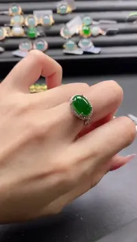 【闪购商品】翡翠戒指银S925镶嵌11111