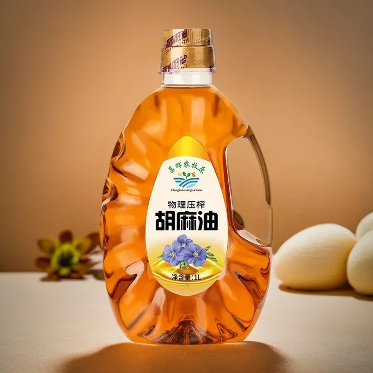 坝上胡麻籽油清香高端适合月子凉拌烹饪胡麻油亚麻籽油纯胡麻油