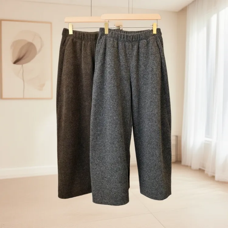 【禾女服饰】菲玛掂250956加厚羊毛休闲裤