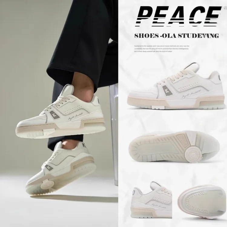 仓石一树潮牌时尚百搭小白鞋男鞋2025新款白水泥运动休闲百搭板鞋