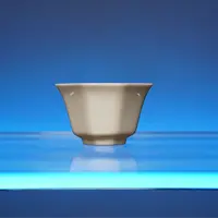 【见山烧】见山烧定窑八方杯