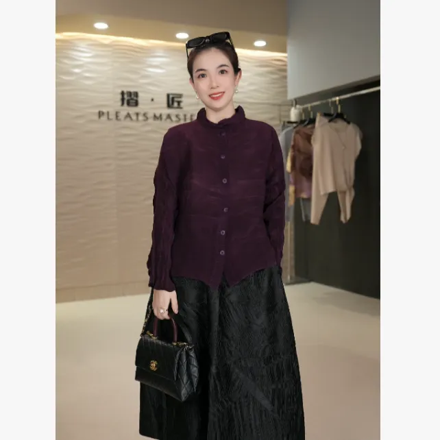 褶皱设计师款2025新款时尚打底气质显瘦防晒上衣16892