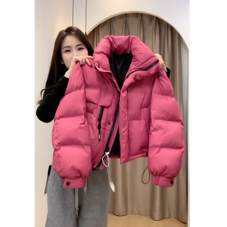 小个子短款立领外套韩系气质宽松显瘦加厚漂亮保暖洋气时尚上衣