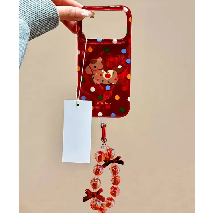 波点苹果小马适用苹果17Promax手机壳iPhone16pro新款15/14冰川纹