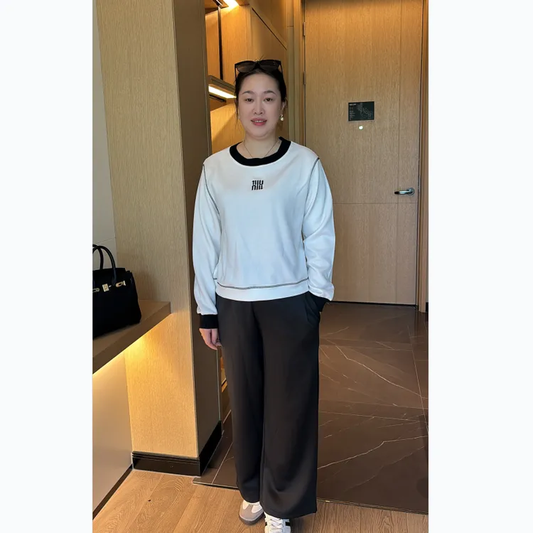 年轻妈妈小香风春装上衣洋气中年运动服套装女春季休闲卫衣两件套