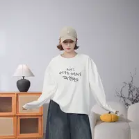 秋季新款时尚圆领字母印花潮流显瘦上衣