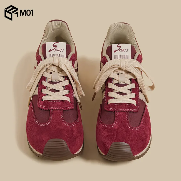 M01秋冬季新款厚底德训运动鞋女红色爆款休闲鞋网红阿甘老爹潮鞋