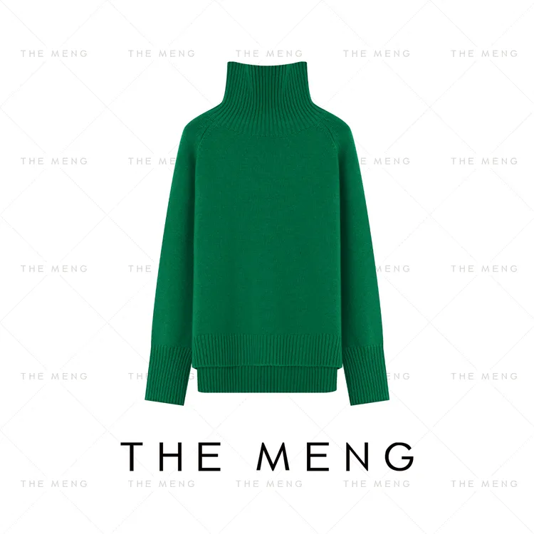 THE MENG【闺蜜】高克重极细羊毛冬日小火炉套头针织衫#M244E0050