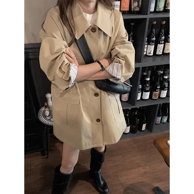 短款风衣外套女2025秋季新款巨好看的小个子正流行爆款