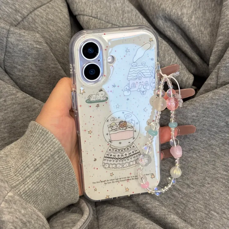 水晶球小猫适用苹果17promax手机壳VIVO华为OPPO小米17/xsmax女壳