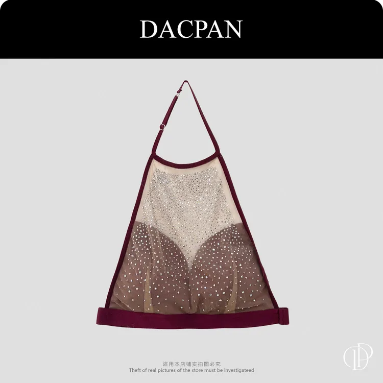 DACPAN-“性感女神”烫钻挂脖内搭美背 固定胸垫 2025/盼·PP 62243