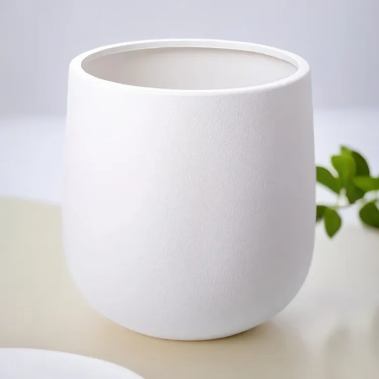 简约树脂落地花盆捡漏U型大口大号适合清仓客厅民宿商场绿植摆放