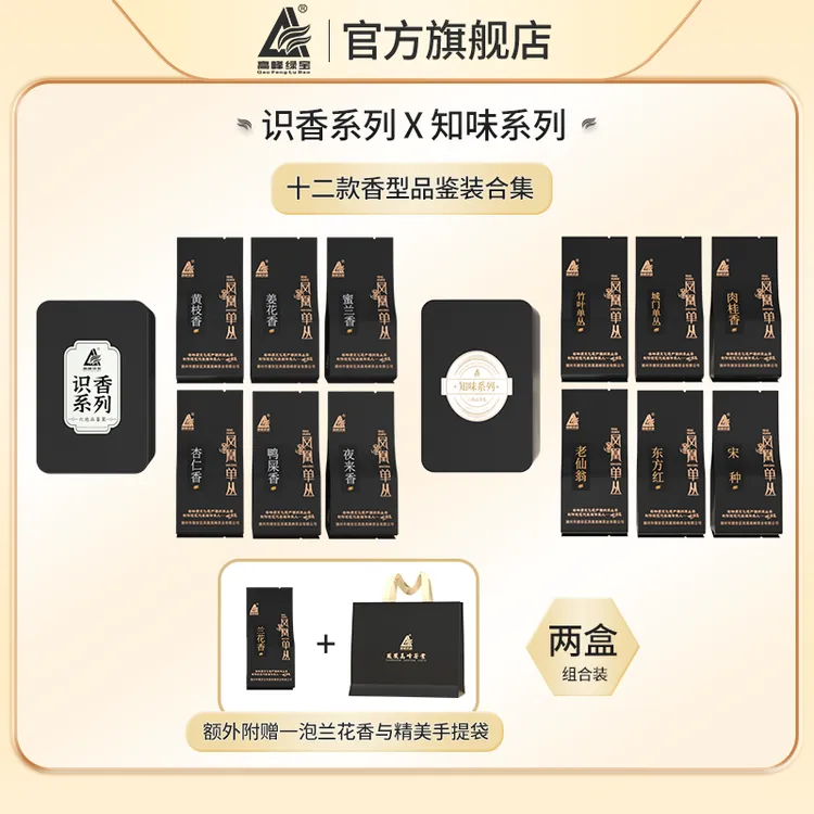 【品鉴合集】高峰绿宝|识香系列+知味系列十二款香型品鉴装7g*12泡