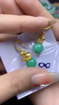【闪购商品】翡翠耳饰银S925镶嵌耳饰