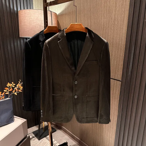 【价值感知 金丝绒】秋季新款男士高品质轻商务休闲修身西服西装