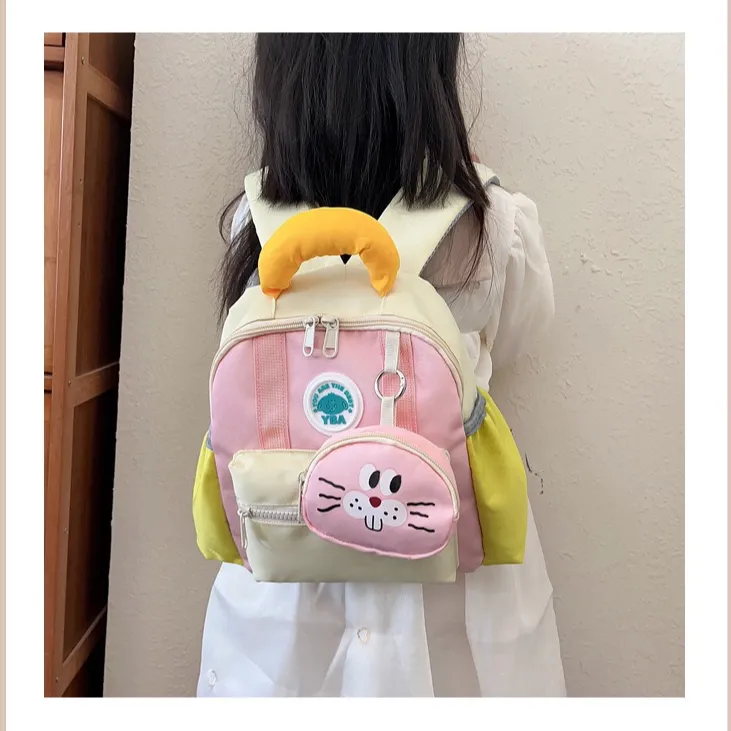 超轻双肩书包大容量旅行包学生高颜值儿童背可爱卡通小猫包包