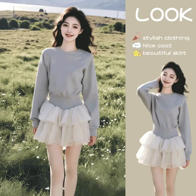 富家千金气质时尚网纱连衣裙女2025春夏新款休闲绝美a字显瘦短裙