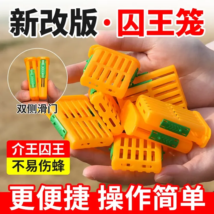 王笼多功能塑料中意蜂通用蜜蜂囚王笼蜂王扣王笼介王分蜂养蜂专用
