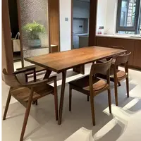 北美黑胡桃简约餐桌实木餐桌实木家具定金