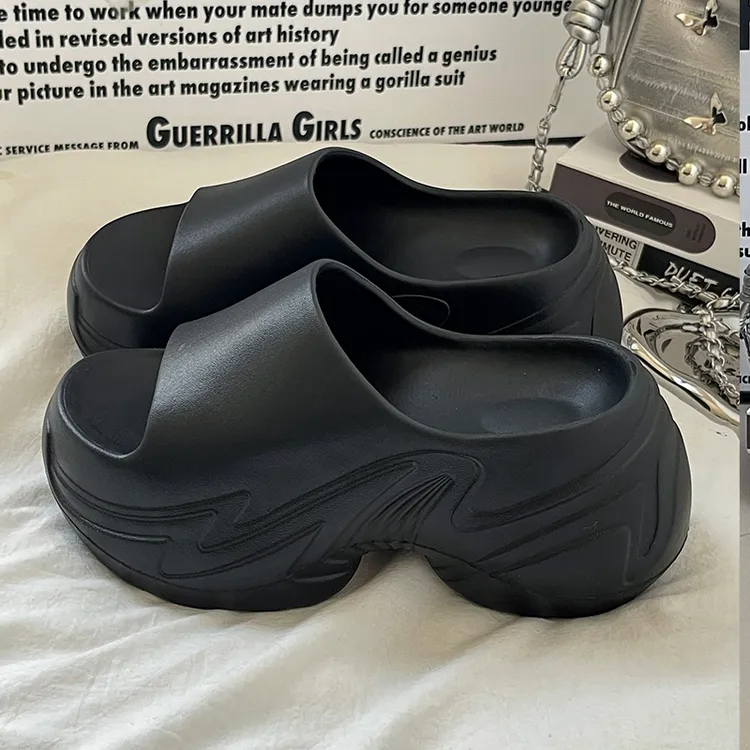 9.0厚底拖鞋女海边沙滩增高跟绝美2025新款外穿夏潮流楼梯凉拖鞋