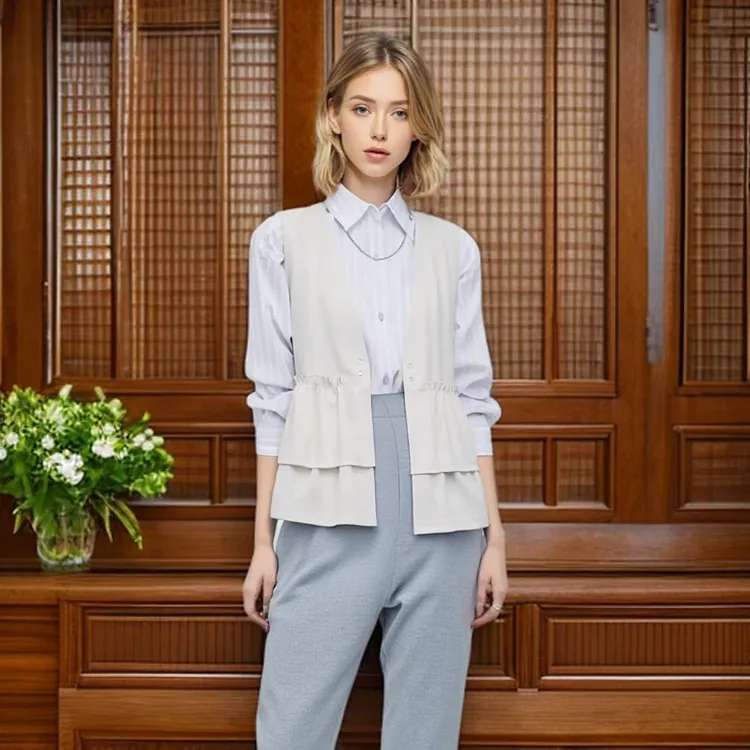 外贸原单马甲时尚休闲百搭春夏宽松马夹日系