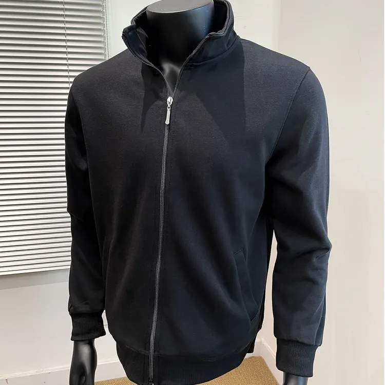 John Bunni拉链开衫长袖卫衣男士春秋新款百搭立领运动夹克外套