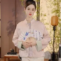 【粉蝶】刺绣提花双面穿外套 新中式国风春款