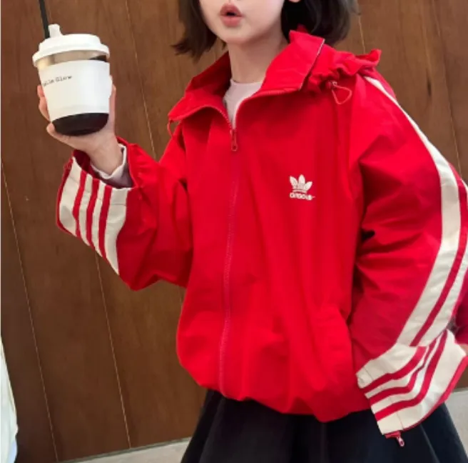 女童秋冬款韩版休闲冲锋衣外套中大童小女孩洋派时髦儿童秋装夹克