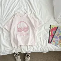 （现货）女童夏季时髦薄款短袖t恤小女孩宽松圆领半袖XXYXW55116