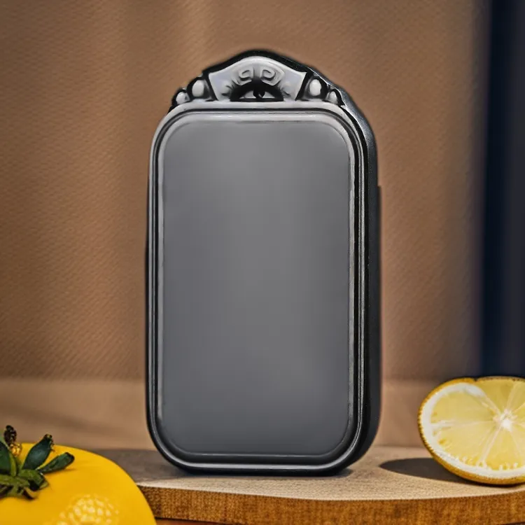 新疆和田玉墨玉黑青玉平安无事牌吊坠挂件男女款一细料精品挂件