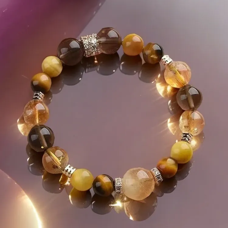 铜合金仿水晶手链 金霸大综合男女款本命年手串水晶手串高级手链