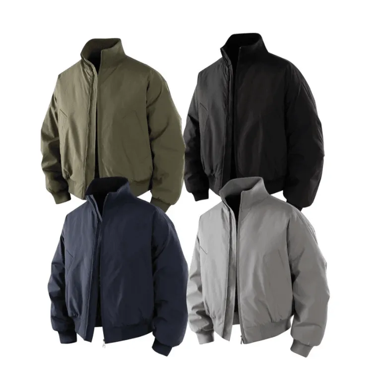 冬季棉衣男款立领短款男士纯色棉衣时尚简约棉服保暖运动男士百搭