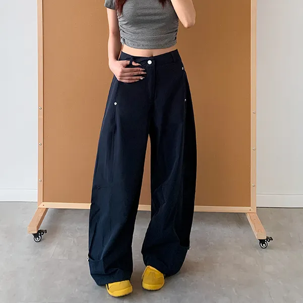 琥珀流光休闲弯刀裤女款爆款2025秋季美式显瘦宽松百搭51069