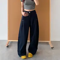 琥珀流光休闲弯刀裤女款爆款2025秋季美式显瘦宽松百搭51069
