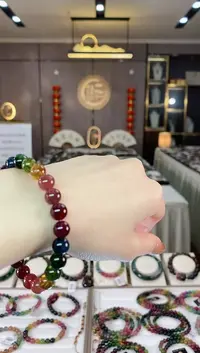 【闪购商品】碧玺单圈手串8mm+未镶嵌一物一证dan