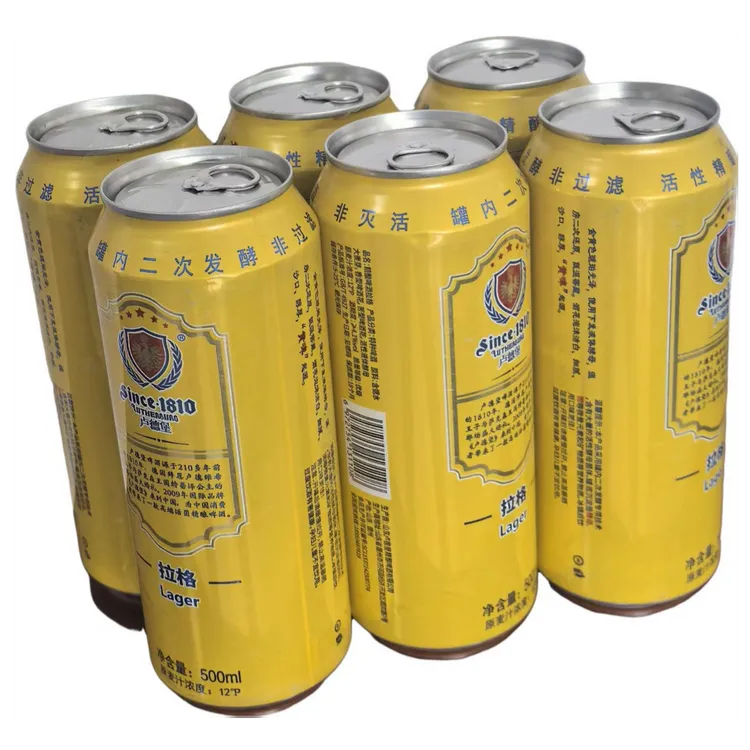 500ml*6瓶/箱拉格啤酒瓶内二发、地下含锶水酿造、常温活菌保鲜，