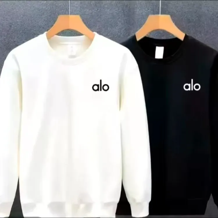 2025 加绒 alo圆领弹力透气秋冬宽松百搭卫衣