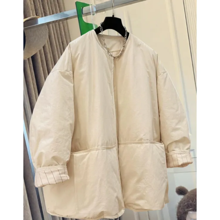 高级感宽松慵懒风日系派克棉服女冬季设计感独特开衫外套2025新款