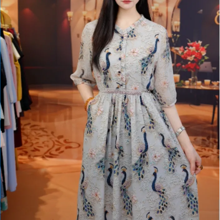 高端气质洋气显瘦连衣裙2025夏季新款轻奢高级感长裙1290